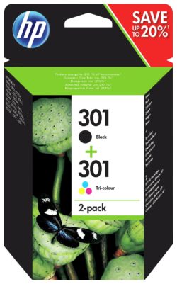 HP 301 N9J72AE Black/Tri-Colour 2 Pack Ink Cartridges